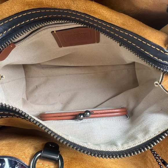 Coach Oxblood Brown Pebbled Leather with Suede Rouge 30 - Picture 11 of 14